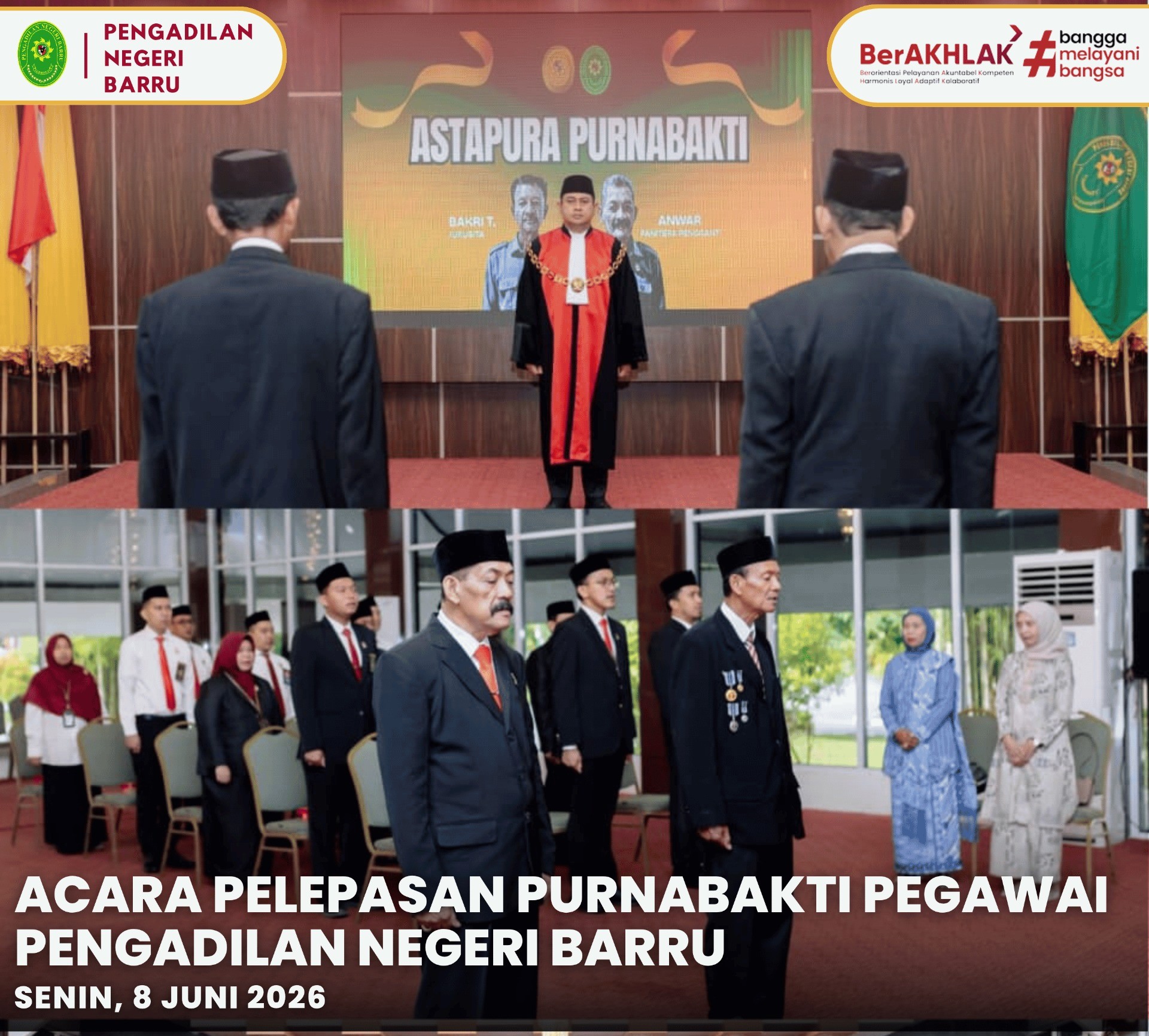 ACARA PELEPASAN PURNABAKTI PEGAWAI PENGADILAN NEGERI BARRU